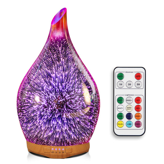 Porseme 280ML Essential Oil Diffuser, Aroma Ultrasonic Humidifier with Remote Control, BPA Free, Auto Shut-Off, Timer Setting