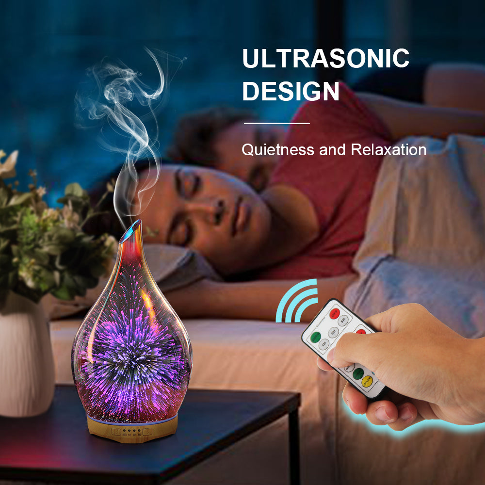 Porseme 280ML Essential Oil Diffuser, Aroma Ultrasonic Humidifier with Remote Control, BPA Free, Auto Shut-Off, Timer Setting