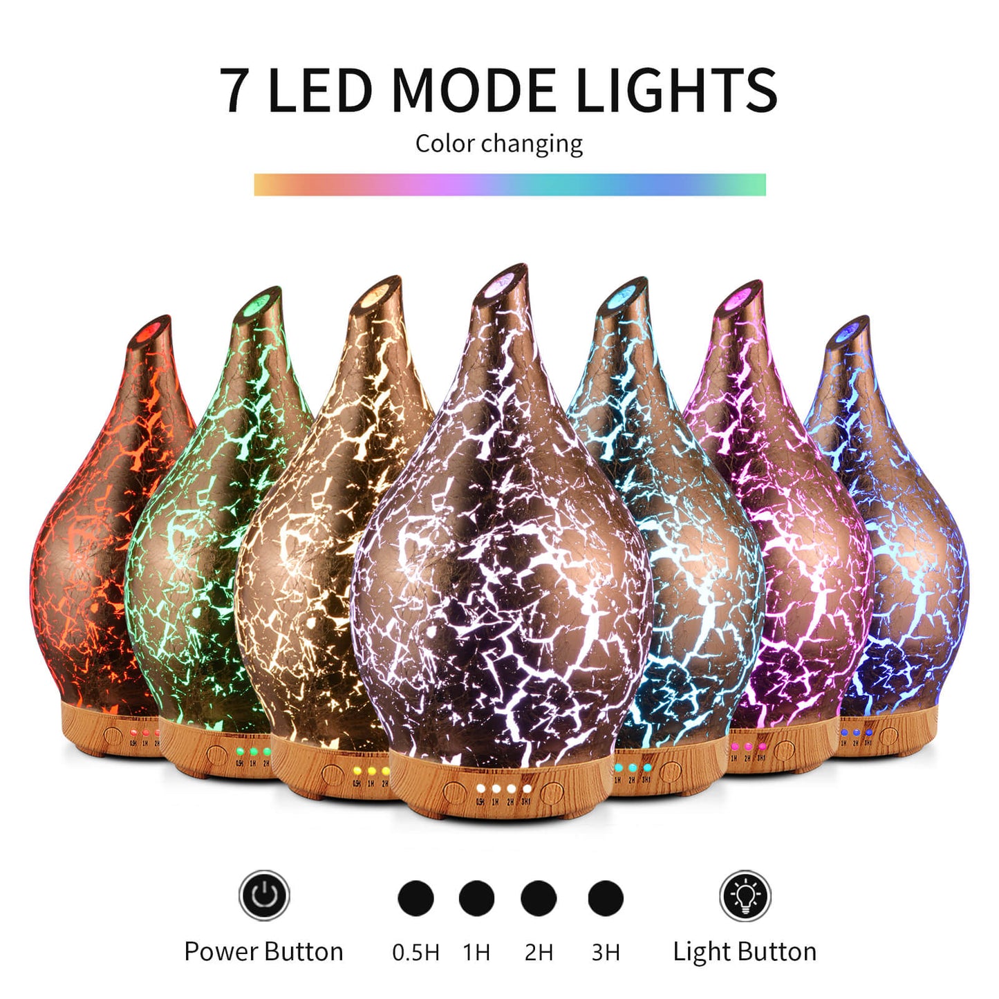 Essential Oil Diffuser Aromatherapy Diffusers for Therapeutic Oils - Ultrasonic Vase Cover & Elegant Gold Color- Air Humidifier for Sleep,Work,Study,Read,Yoga,Spa