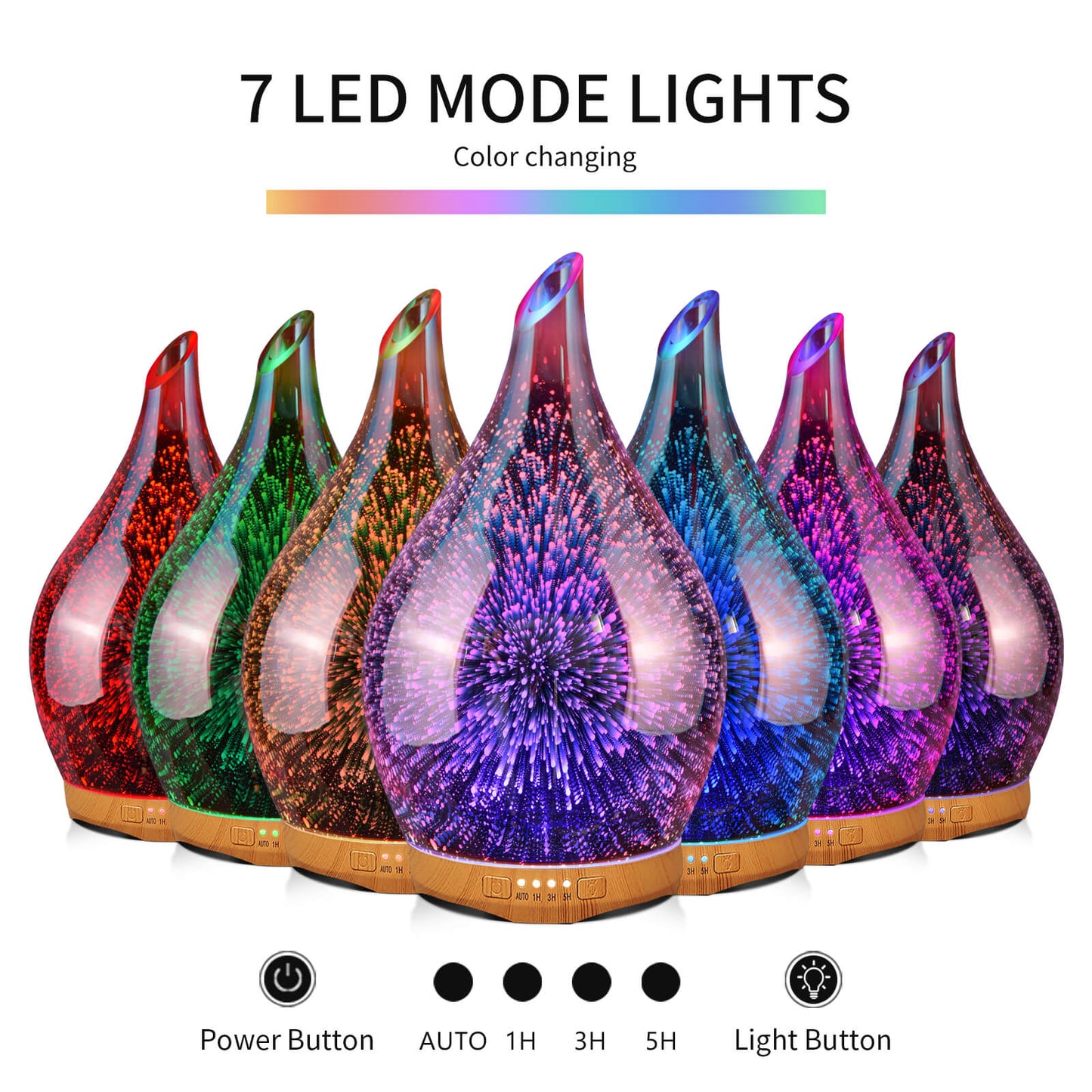 Porseme 280ML Essential Oil Diffuser, Aroma Ultrasonic Humidifier with Remote Control, BPA Free, Auto Shut-Off, Timer Setting