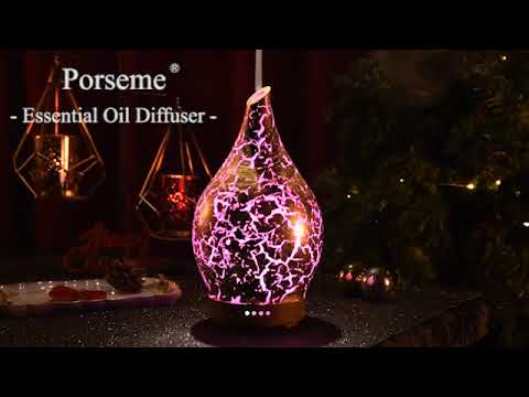 Essential Oil Diffuser Aromatherapy Diffusers for Therapeutic Oils - Ultrasonic Vase Cover & Elegant Gold Color- Air Humidifier for Sleep,Work,Study,Read,Yoga,Spa