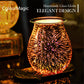 ColourMagic Rose Gold Electric Wax Warmer 3D Glass Firework Effect Candle Wax Melter Fragrance Oil Warmer with Dimmer Option Scented Wax Burner for Home Office Bedroom Living Room Gifts&Decor