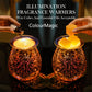 ColourMagic Rose Gold Electric Wax Warmer 3D Glass Firework Effect Candle Wax Melter Fragrance Oil Warmer with Dimmer Option Scented Wax Burner for Home Office Bedroom Living Room Gifts&Decor
