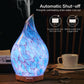 Porseme 280ml Glass Essential Oil Diffuser Aromatherapy Ultrasonic Cool Mist Humidifier 7 Running Hours Waterless Auto-Off Air Diffusers for Sleeping, Yoga, Office Working, Spa and Rest (Light Blue)
