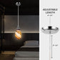 Porseme Pendant Light Features Kitchen Island Hanging Lamp with Plug-in Adjustable Cord Handcraft Art Glass Shade E26 Socket for Home Kitchen Sink Counter Make-up Table
