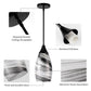 Porseme Pendant Light Features Kitchen Island Hanging Lamp with Plug-in Adjustable Black Rod Handcraft Art Glass Shade E26 Socket for Home Kitchen Sink Counter Make-up Table (Ink)