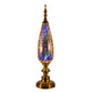 Porseme Table Lamp Decorative Turkish Arabian Desk Lamp with Handmade 3D Effect Glass and Bronze Base for Bedroom, Bedside, Living Room, Office