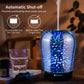 Porseme Essential Oil Diffuser, Aromatherapy Ultrasonic Cool Mist Humidifier, 3D Effect Glass, Auto Shut-Off, Timer Setting,100ml Aroma Decoration for Home, Office, Gym, Spa, Premium Gift