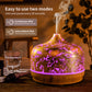 500ml Essential Oil Diffuser Gold Plated Glass Aromatherapy Ultrasonic Humidifier -Auto Shut-Off,Timer Setting, BPA Free for Home Hotel Yoga SPA Gift