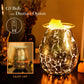 Porseme Electric Wax Warmer Gold Leaf Feature Candle Wax Melter Fragrance Oil Warmer with Dimmer Option Scented Wax Burner for Home Office Bedroom Living Room Gifts & Decor