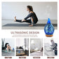 Porseme Essential Oil Diffuser 3D Glass Aromatherapy Ultrasonic Humidifier, Air Refresh Auto Shut-Off, Timer Setting, BPA Free for Home Hotel Yoga Leisure SPA Gift 100ml Last 4H