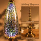 Porseme Table Lamp Decorative Turkish Arabian Desk Lamp with Handmade 3D Effect Glass and Bronze Base for Bedroom, Bedside, Living Room, Office