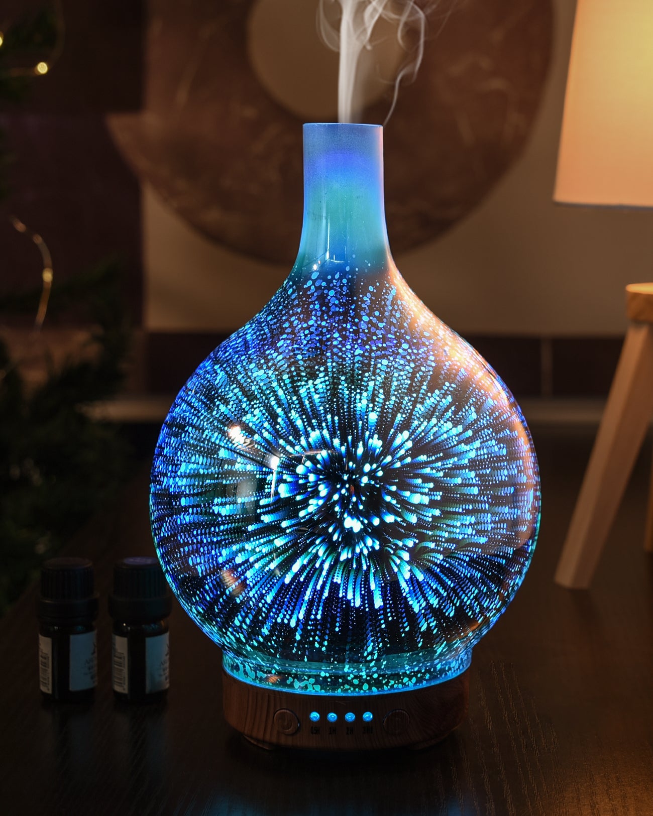 Porseme 3D Essential Oil Diffuser Cool Mist Humidifier Ultrasonic Aromatherapy Diffuser,100ml Last 4h,Auto Shut-Off,Air Refresh,Decoration for Home,Office,Yoga,Baby,Sleep