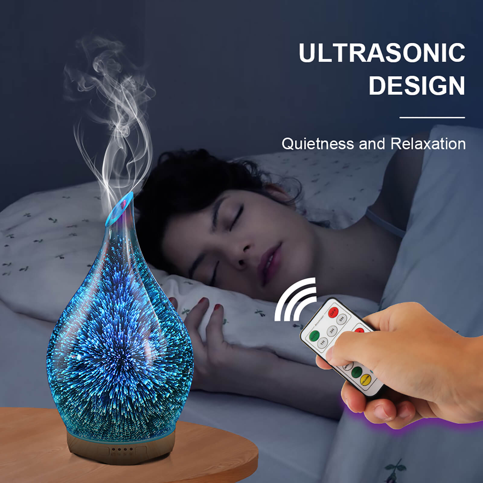 Porseme 3D Essential Oil Diffuser Cool Mist Humidifier Ultrasonic Arom
