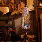 Porseme Table Lamp Decorative Turkish Arabian Desk Lamp with Handmade 3D Effect Glass and Bronze Base for Bedroom, Bedside, Living Room, Office