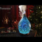 Porseme 280ml Essential Oil Diffuser 3D Hand-Blown Glass Aroma Diffusor, Aromatherapy Unltrasonic Cool Mist deffuser, 7 Color Changing Humidifier, Waterless Shut-Off, Timer Function for Home Office